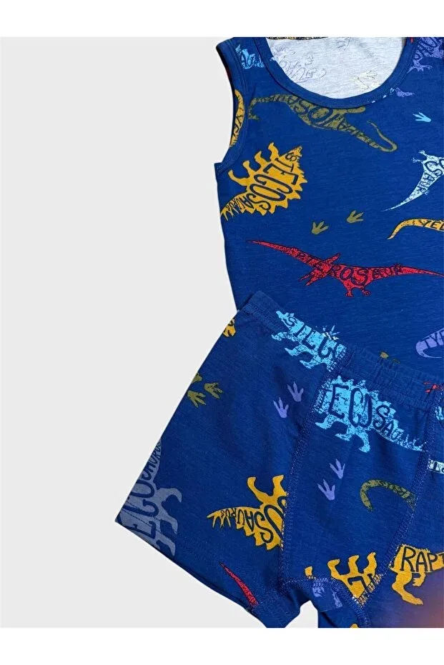 Детский комплект для мальчиков с длинным рукавом Elmas Kids, Navy Blue — фото 4
