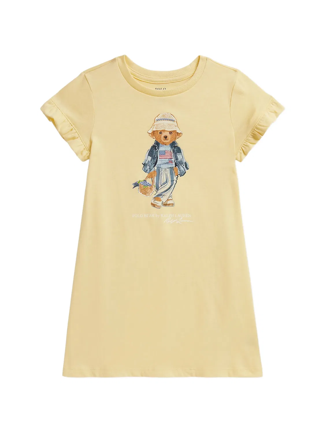 Платье с рюшами Polo Ralph Lauren, желтый