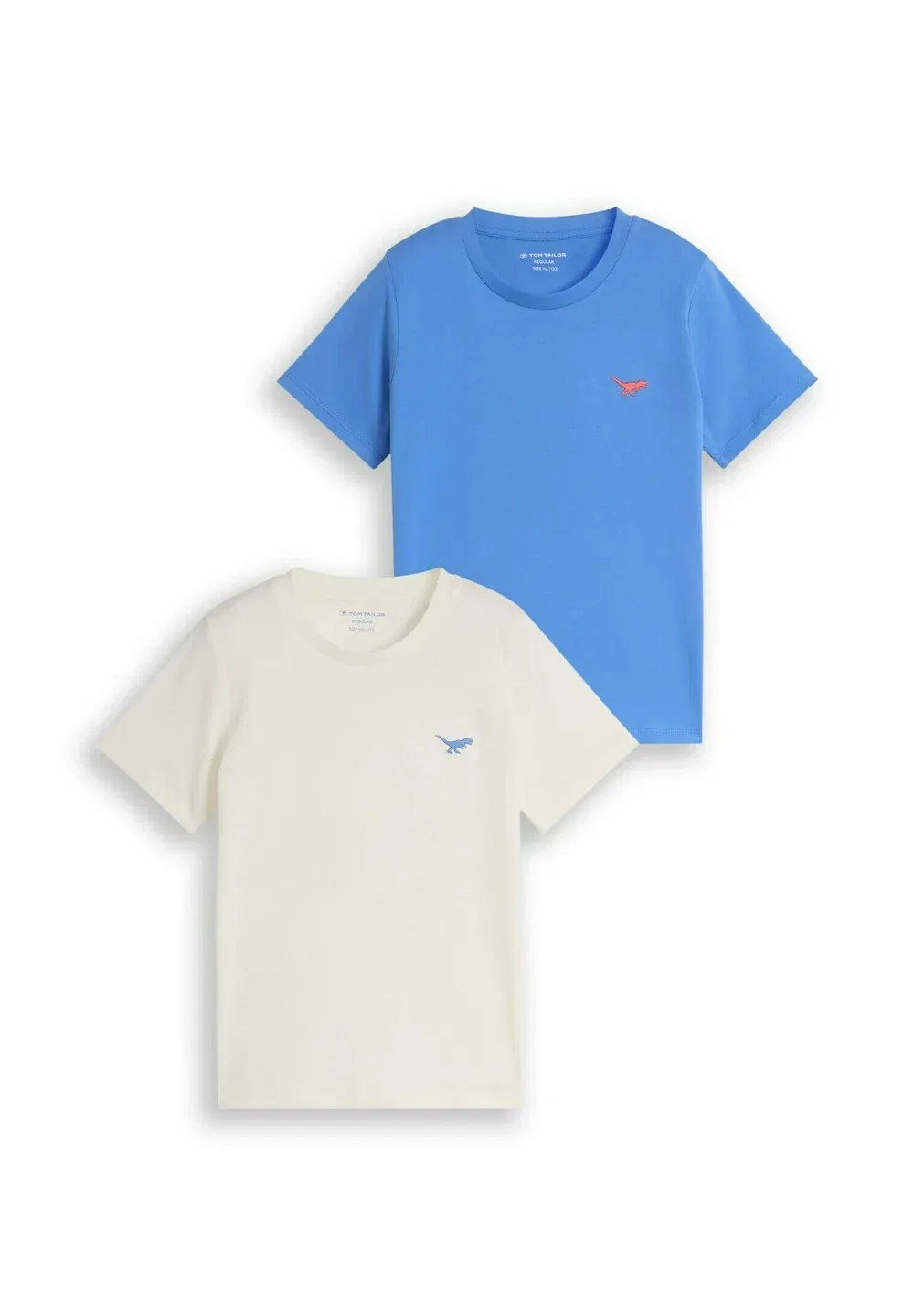 Комплект из 2 футболок с принтом Tom Tailor, Soft Mid Blue