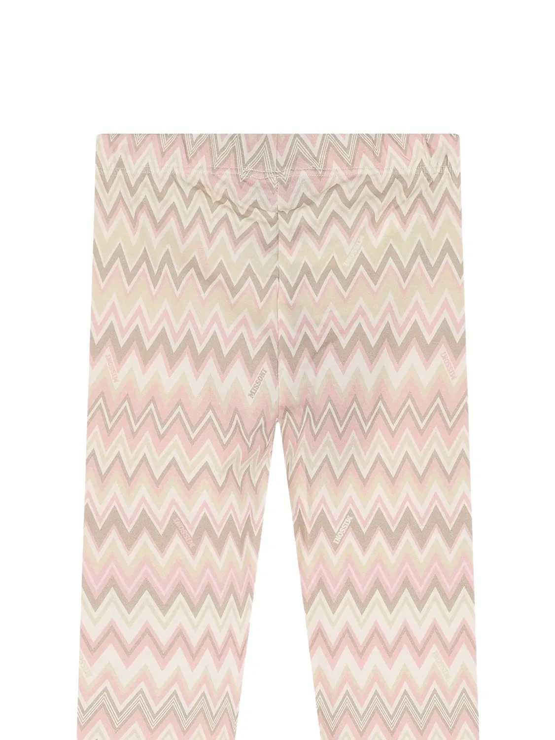 Леггинсы с узором зигзаг Missoni Kids, нейтральные цвета — фото 2