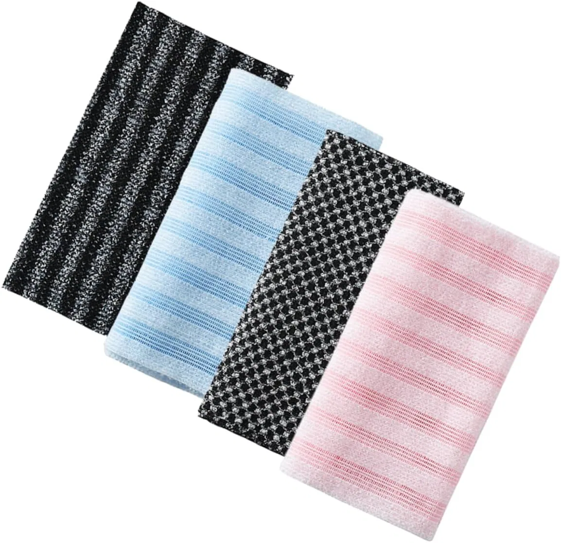 Набор скрабберов для спины Minkissy, 4 шт, 100x25 см, мультиколор