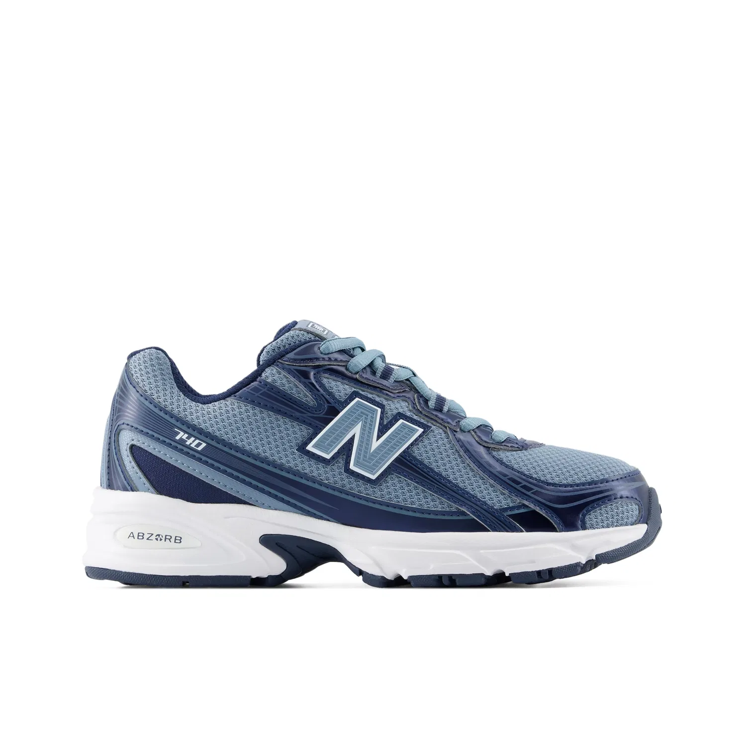 Детские кроссовки на шнуровке с амортизацией 740 Lace New Balance, Shadow Blue With Nb Navy