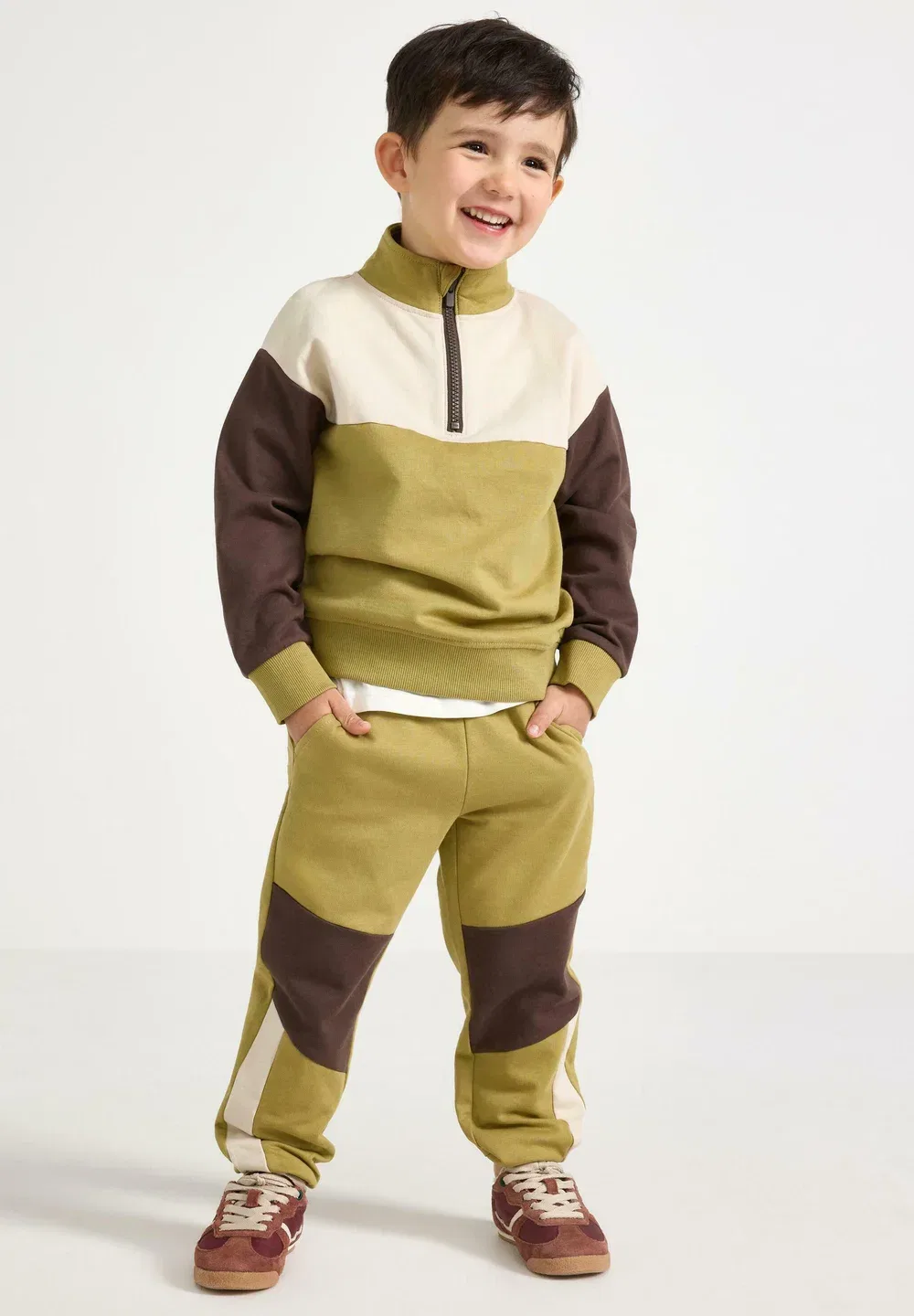 Спортивные штаны с начесом внутри Lindex, Khaki