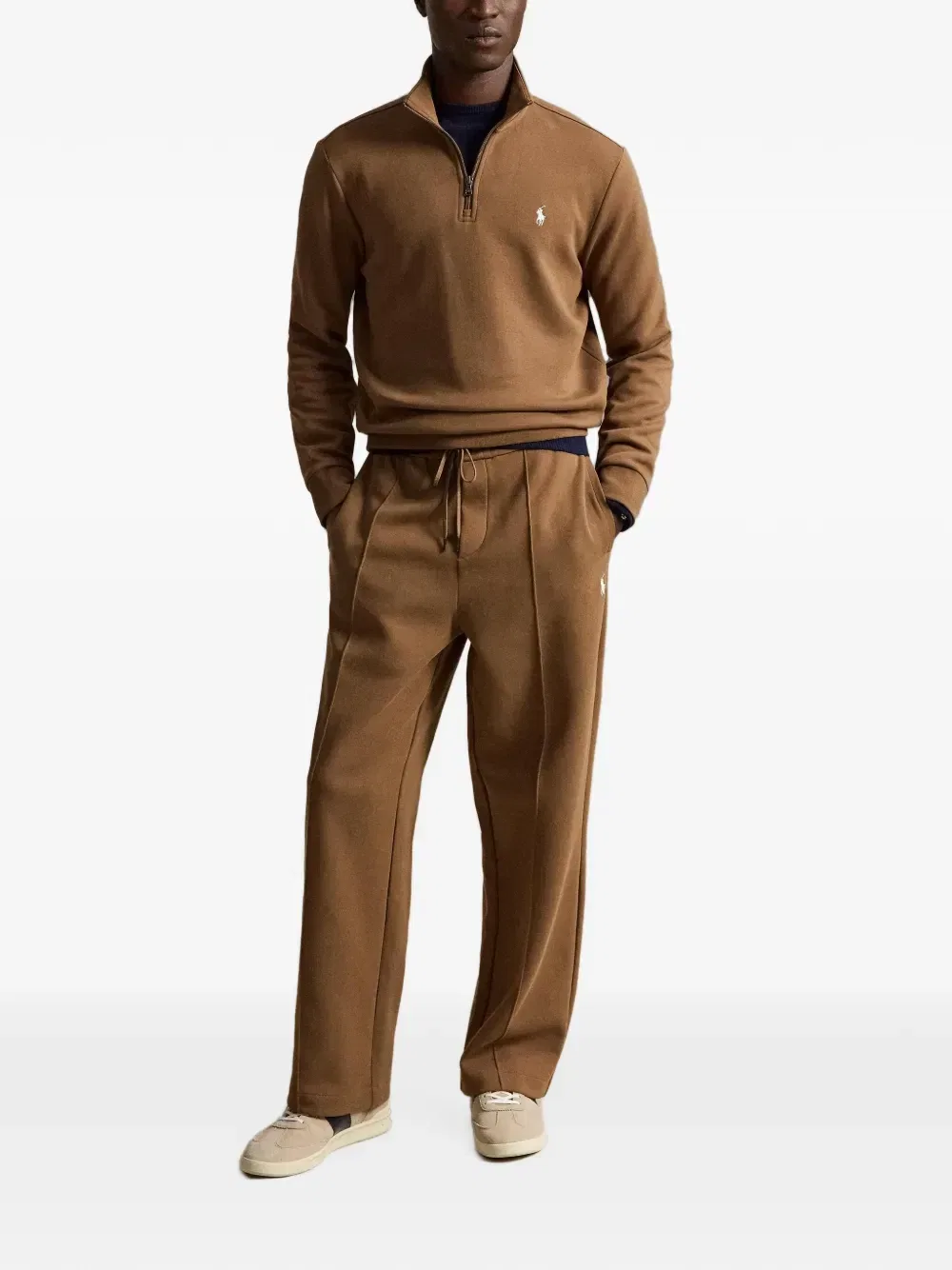 Спортивные брюки с прямыми штанинами на шнуровке Polo Ralph Lauren, коричневый — фото 2