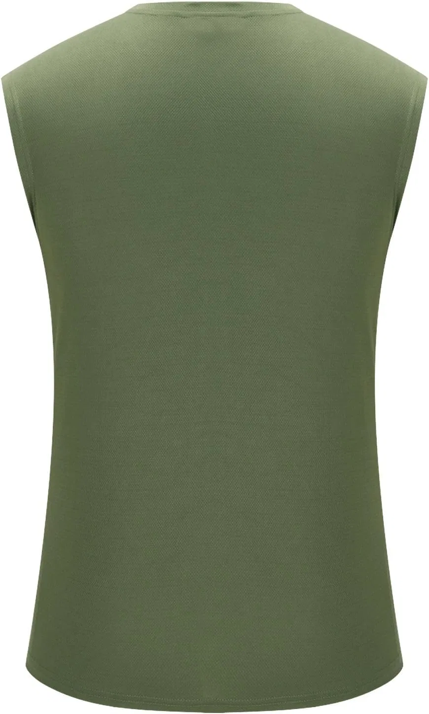 Мужской топ-борцовка с быстросохнущей тканью, A01_army Green — фото 4