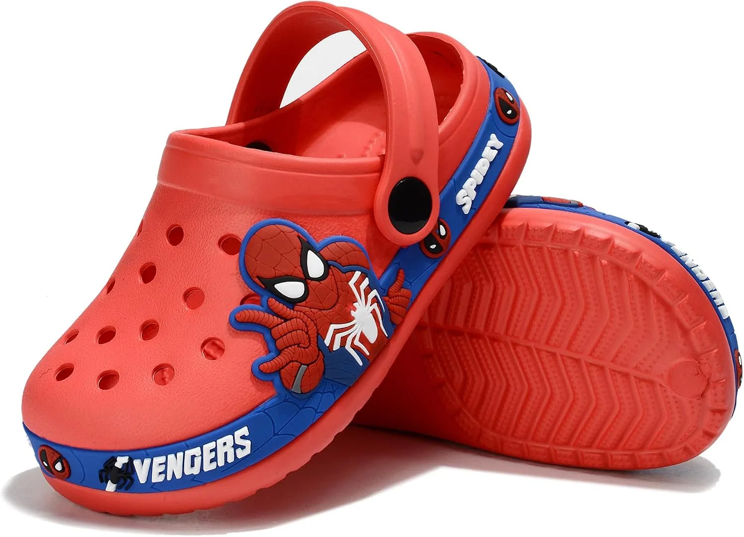 Детские сандалии для мальчиков с принтом Boy Classic Cartoon Character Clogs Hzucikan, Red — фото 2