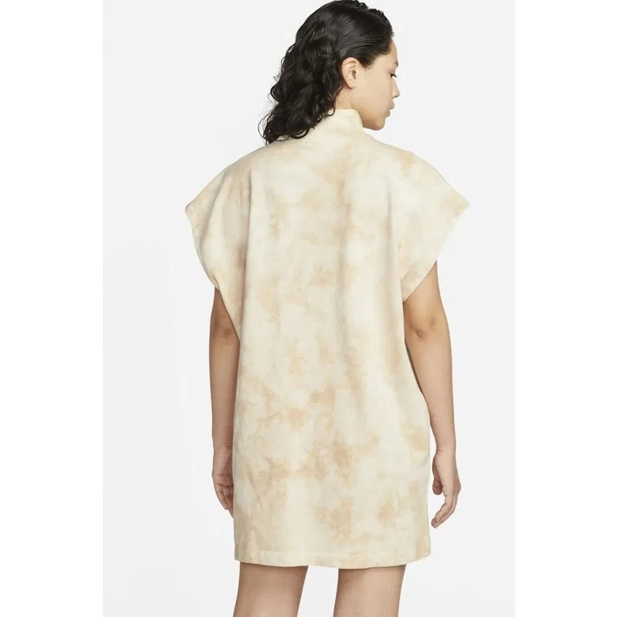Платье-футболка оверсайз с принтом Sportswear Oversized Fit Washed Jersey Dress Nike, Бежевый — фото 2