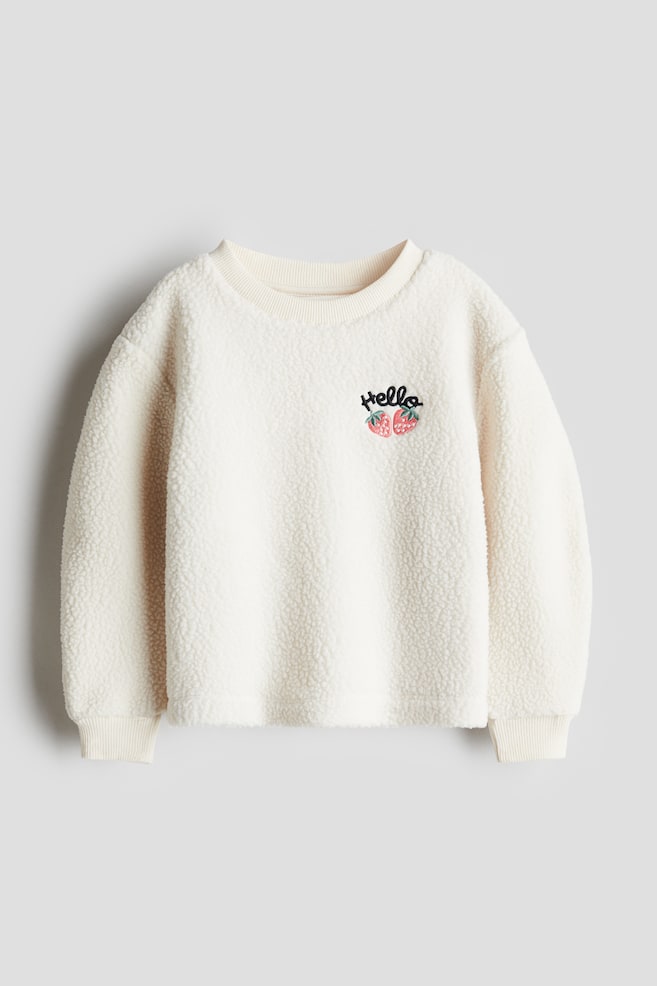 

Толстовка из флиса Тедди с вышивкой H&M, мультиколор