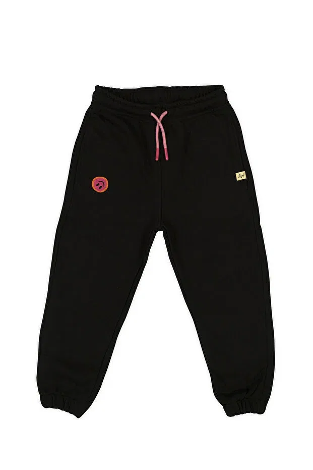 Детские спортивные штаны для девочек с эластичным манжетом Jogger Beetlebeez, Black