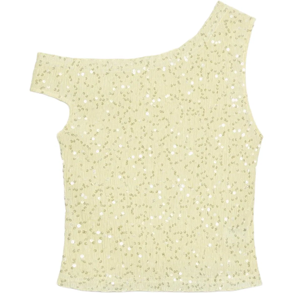 Женская футболка с асимметричным воротником Yellow ZARA, Yellow