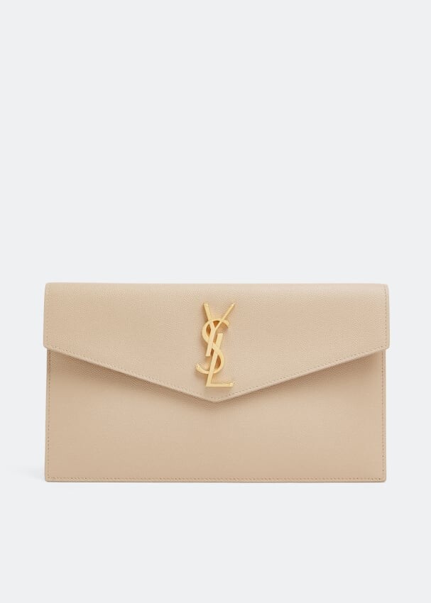 

Клатч SAINT LAURENT Uptown pouch, бежевый