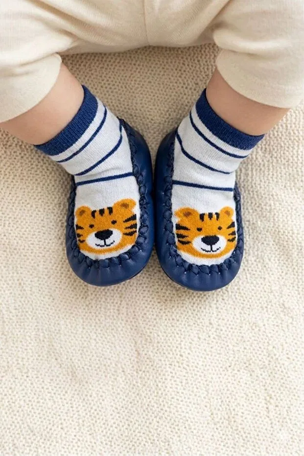 Детские носки-пинетки с принтом Basics Numix Baby Kids, Sax