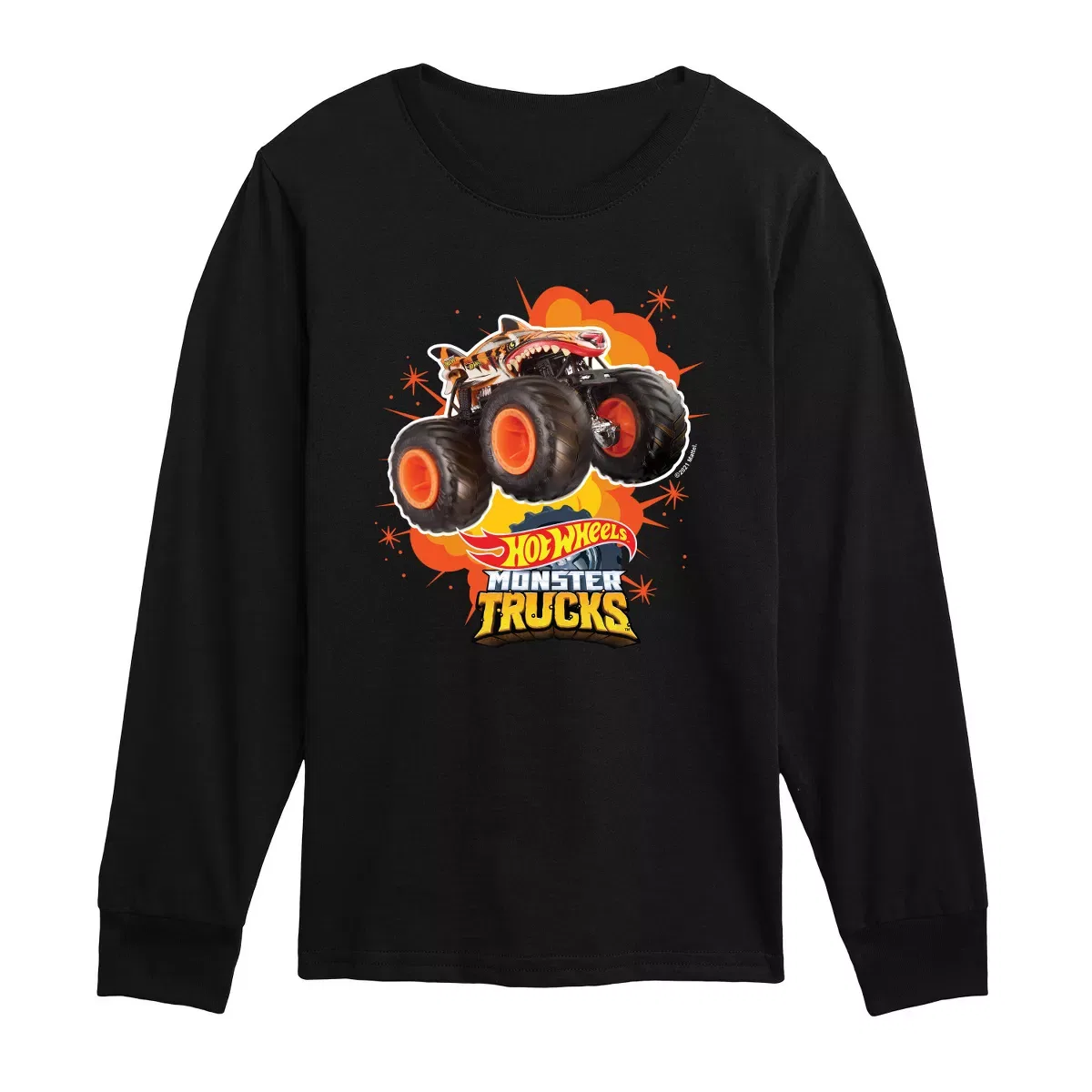 Детское футболка с длинным рукавом Hot Wheels Monster Truck, Red