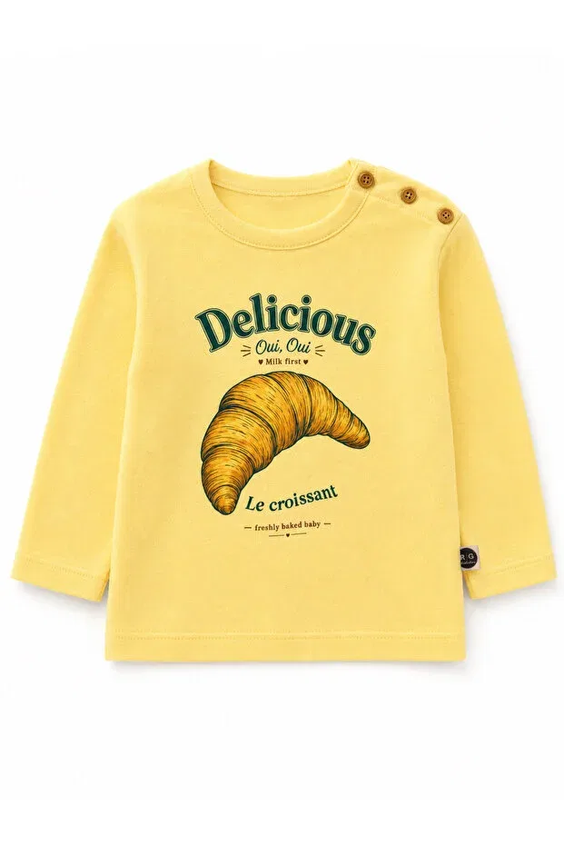 Детское для девочек футболка с длинным рукавом Rg Brand, Yellow — фото 4