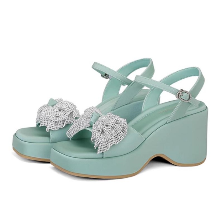 JESSICA SOPHIA Женские сандалии с одной лямкой мятного цвета, цвет Mint Green — фото 2
