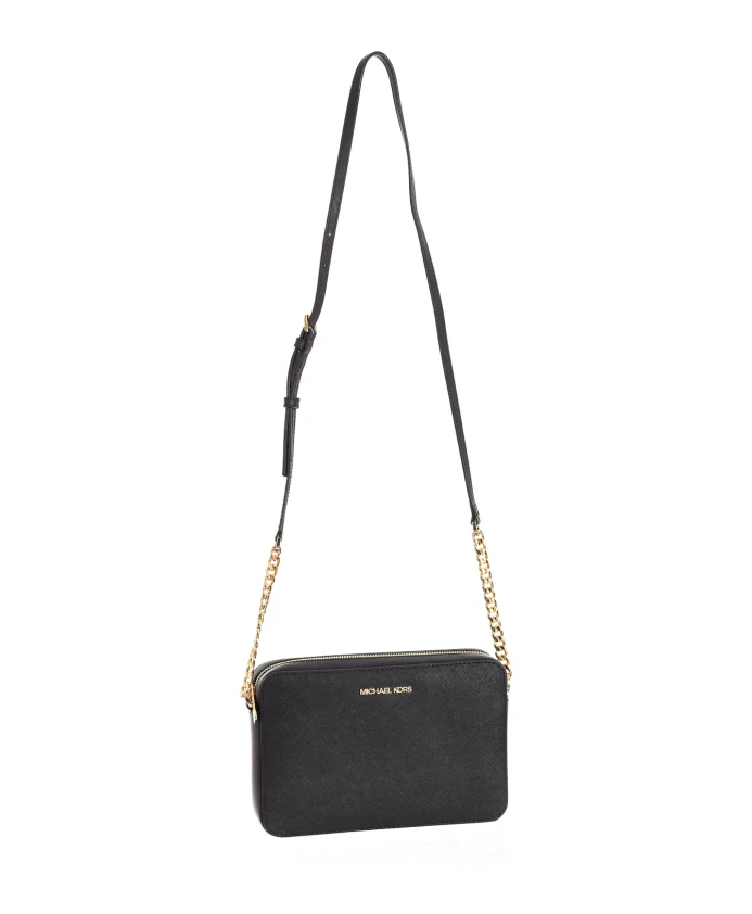 

Большая сумка через плечо Jet Set из сафьяновой кожи Michael Kors, черный