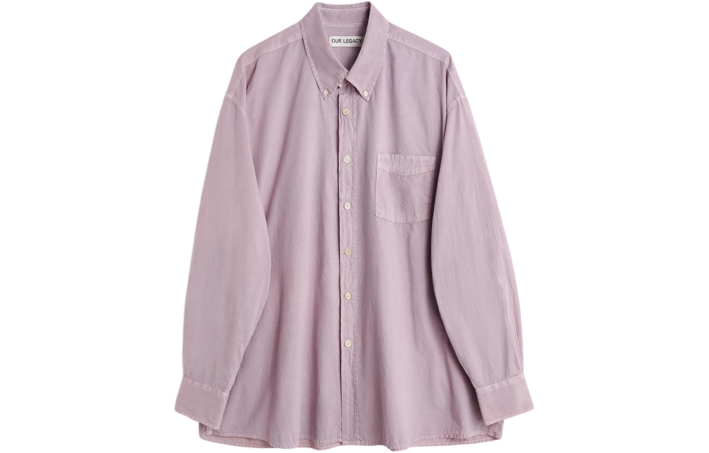 

Хлопковая рубашка borrowed bd OUR LEGACY, серо-фиолетовый