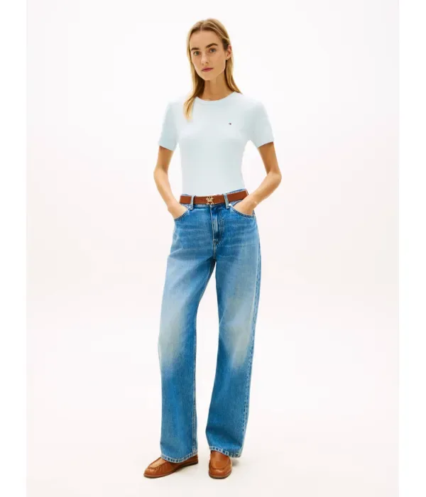 Футболка slim fit Tommy Hilfiger, небесно-голубой — фото 2