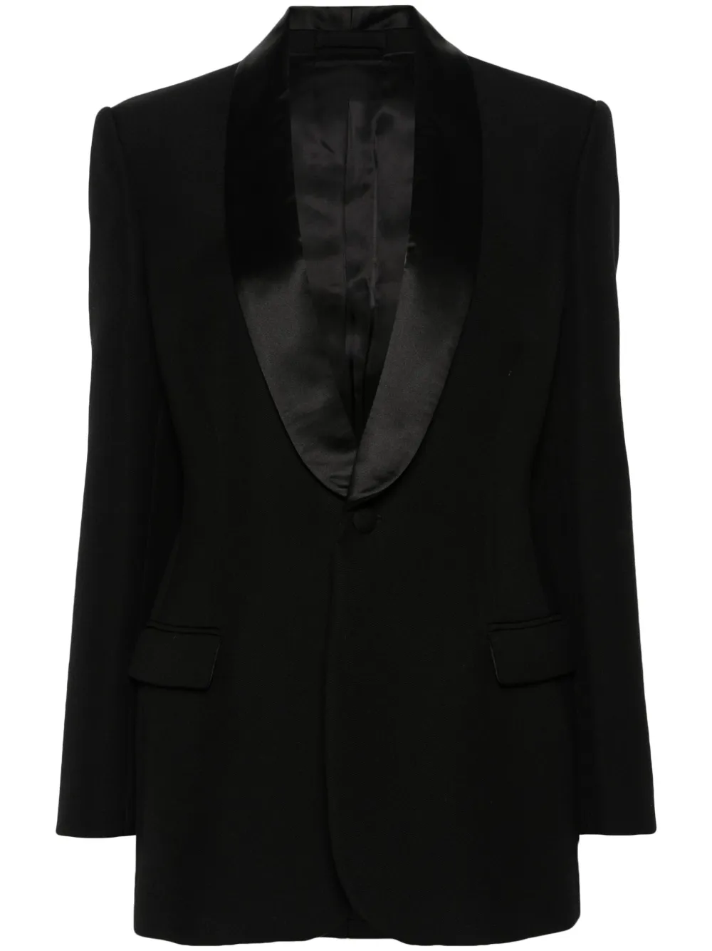 

Шерстяной однобортный пиджак WARDROBE.NYC, черный