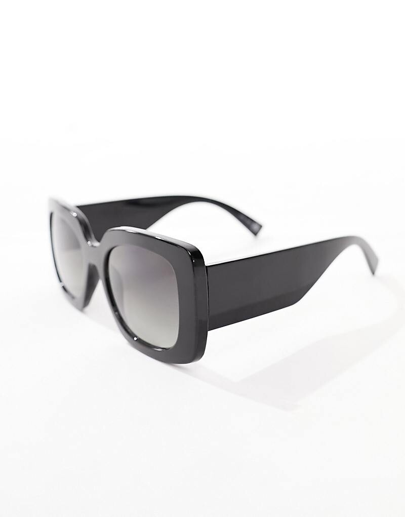 

Черные массивные квадратные солнцезащитные очки Jeepers Peepers