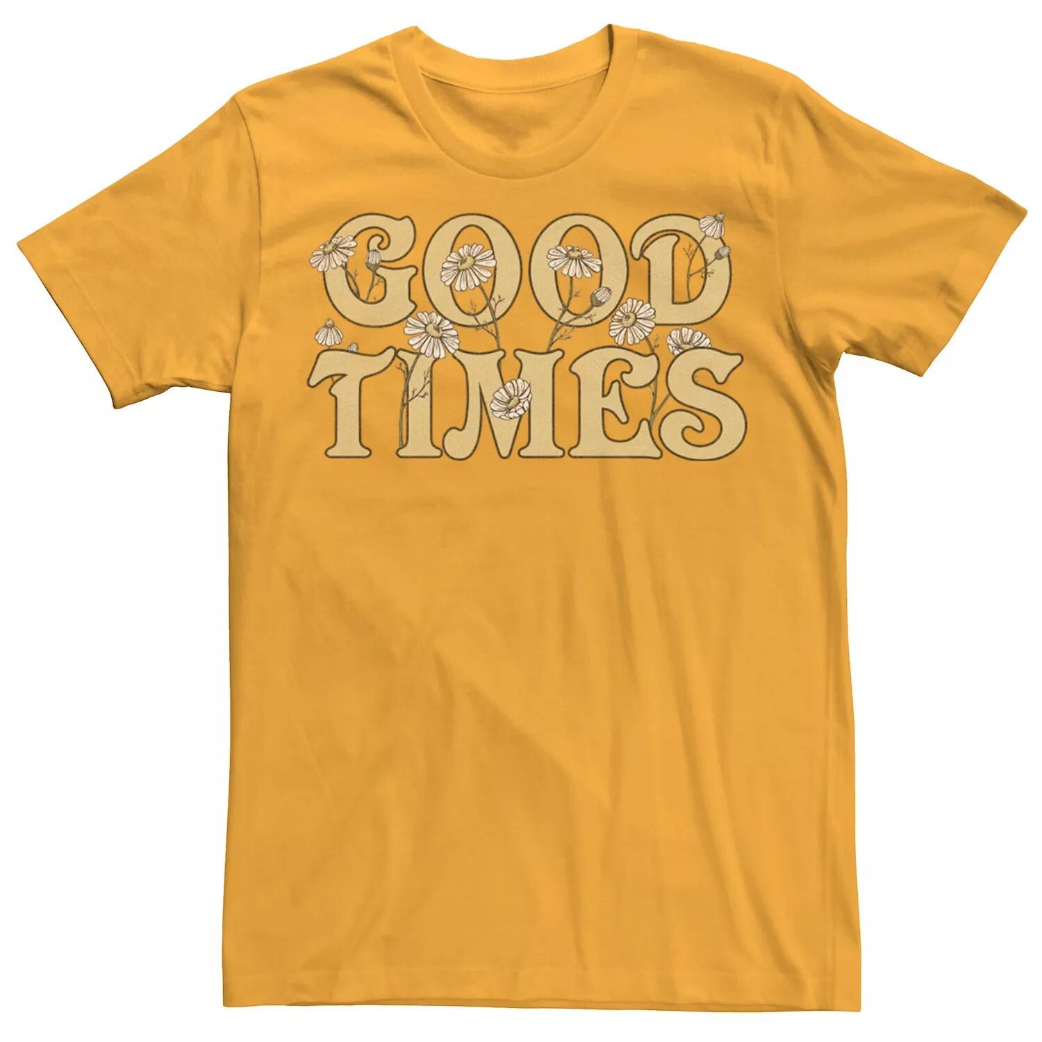 

Мужская футболка Good Times с цветочным наполнением Licensed Character, золотой, Желтый, Мужская футболка Good Times с цветочным наполнением Licensed Character, золотой