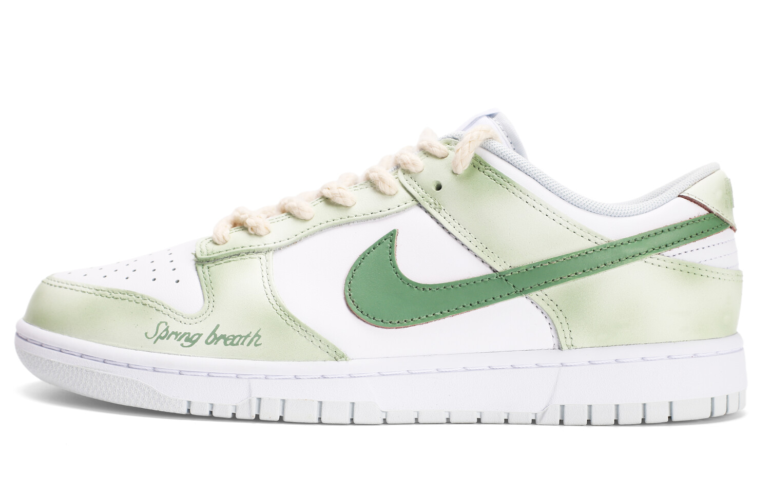 

Кроссовки Nike Dunk Skateboarding Shoes Unisex Low-top White/green, светло-зеленый