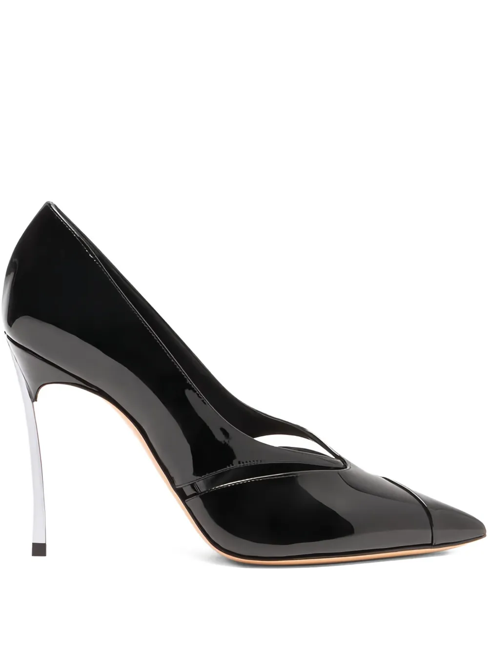 Туфли Blade Pantera 100 с вырезами Casadei, черный