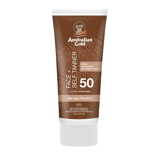 

Защитный крем для лица с автозагаром spf50, 88 мл Australian Gold
