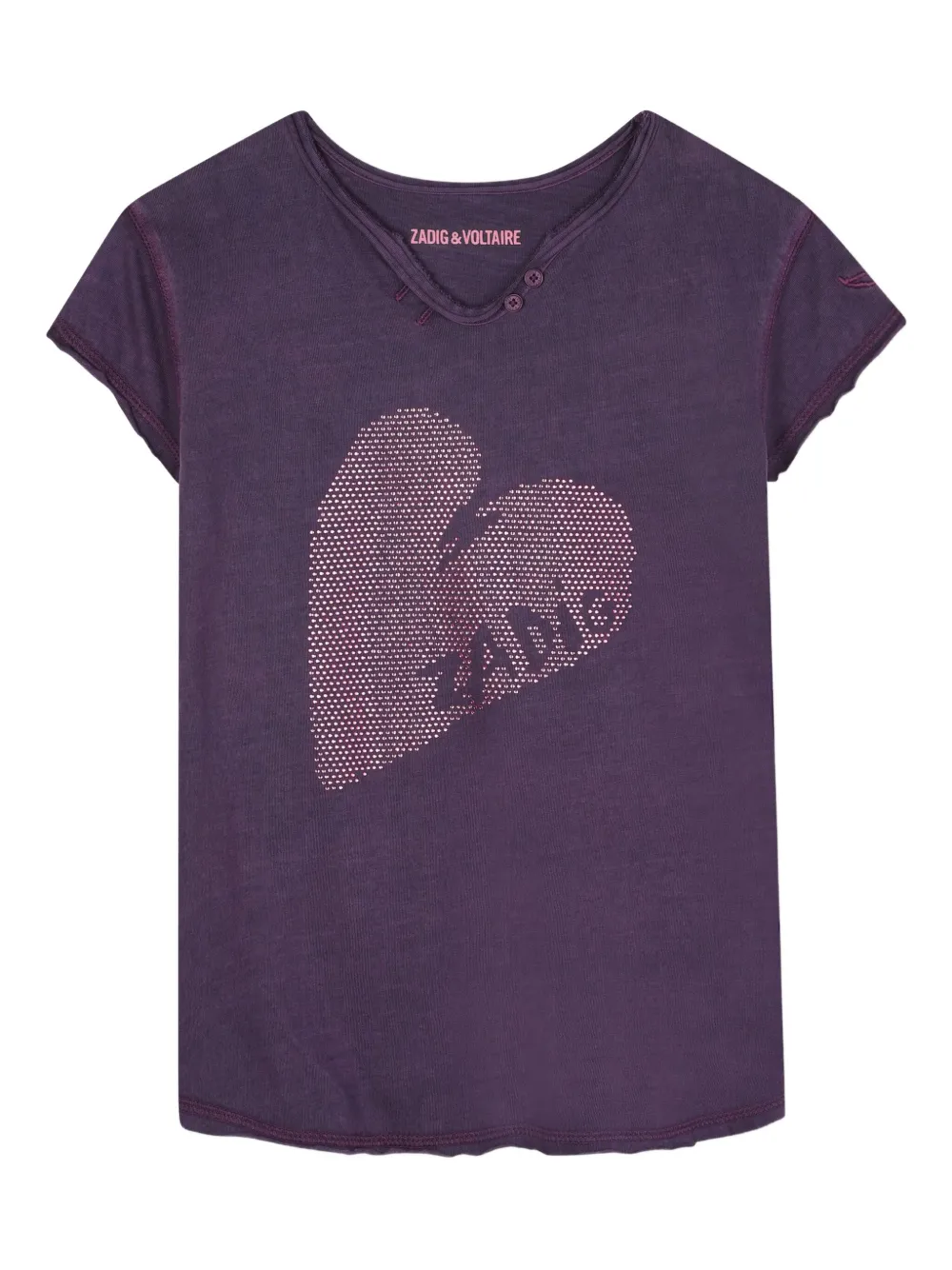 

Футболка с короткими рукавами Zadig & Voltaire Kids, фиолетовый