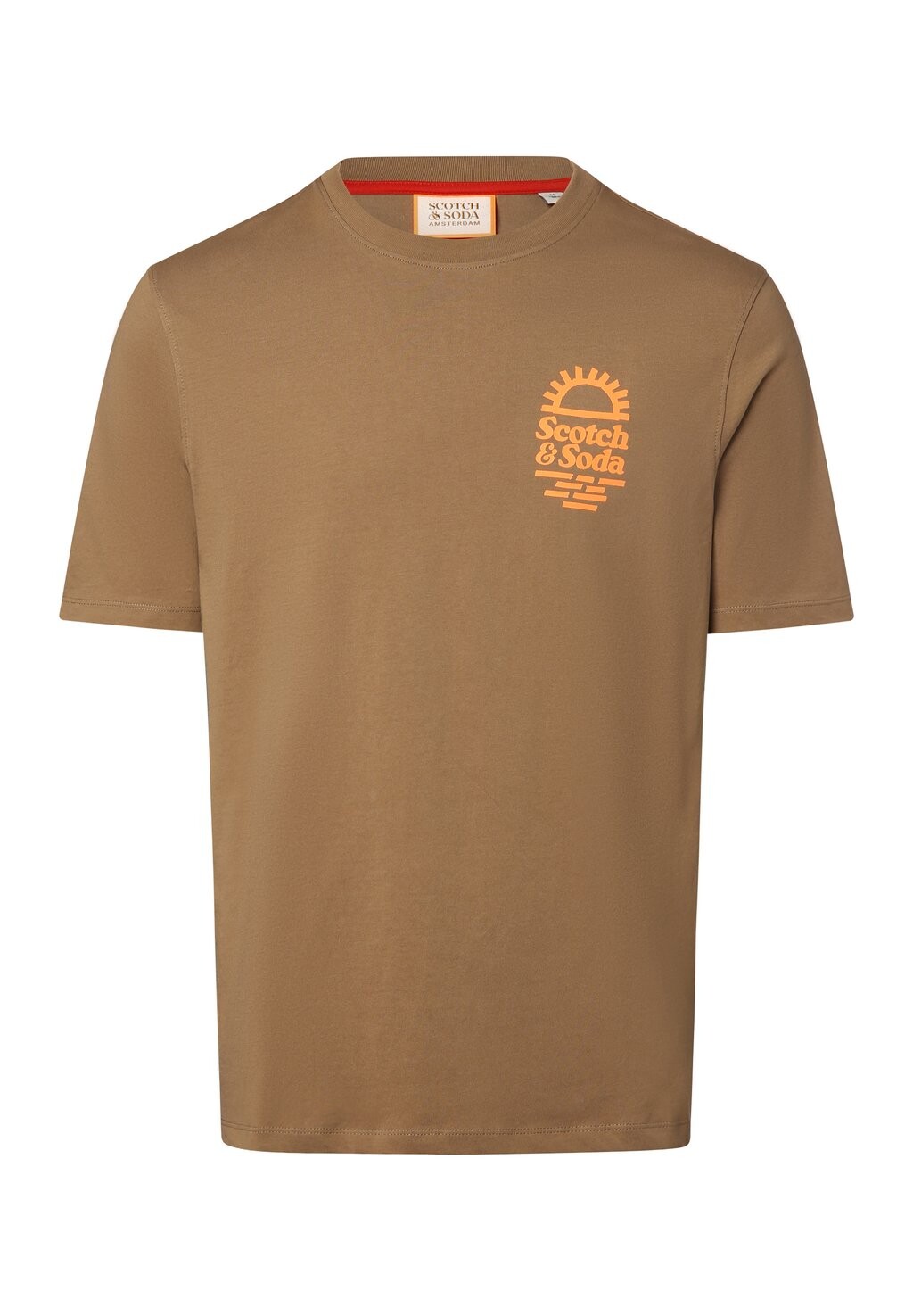 

Футболка с принтом LEFT CHEST ARTWORK Scotch & Soda, цвет taupe