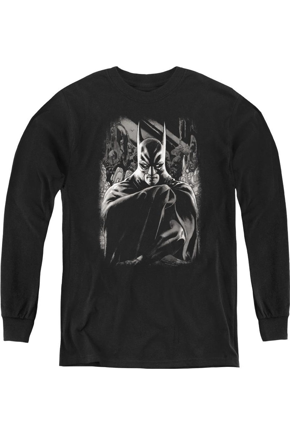 

Футболка с длинным рукавом для подростков Batman Detective 821 Cover Gildan, черный