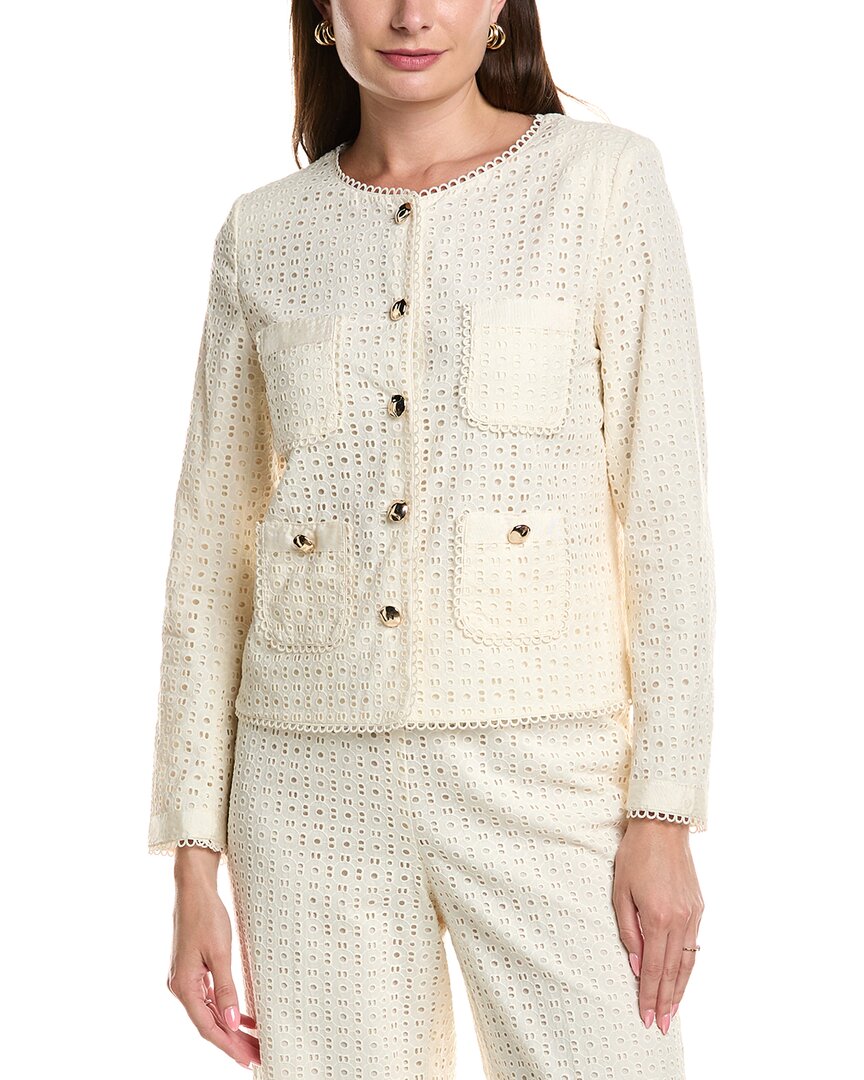 

Анна Кляйн Вышитая куртка Anne Klein, белый