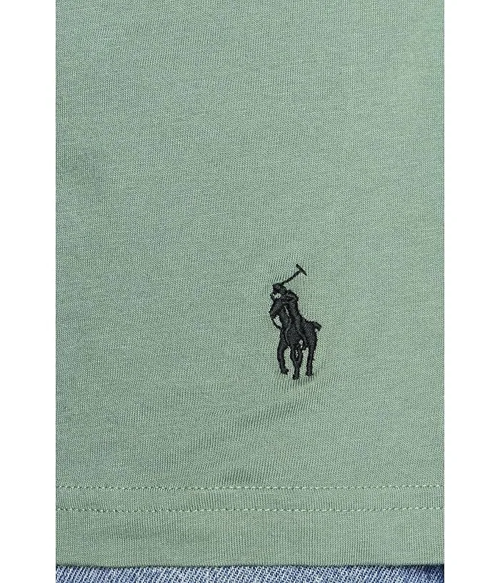 Футболка с круглым вырезом Slim Fit Polo Ralph Lauren, Fatigue/Polo Black/Andover Heather — фото 4