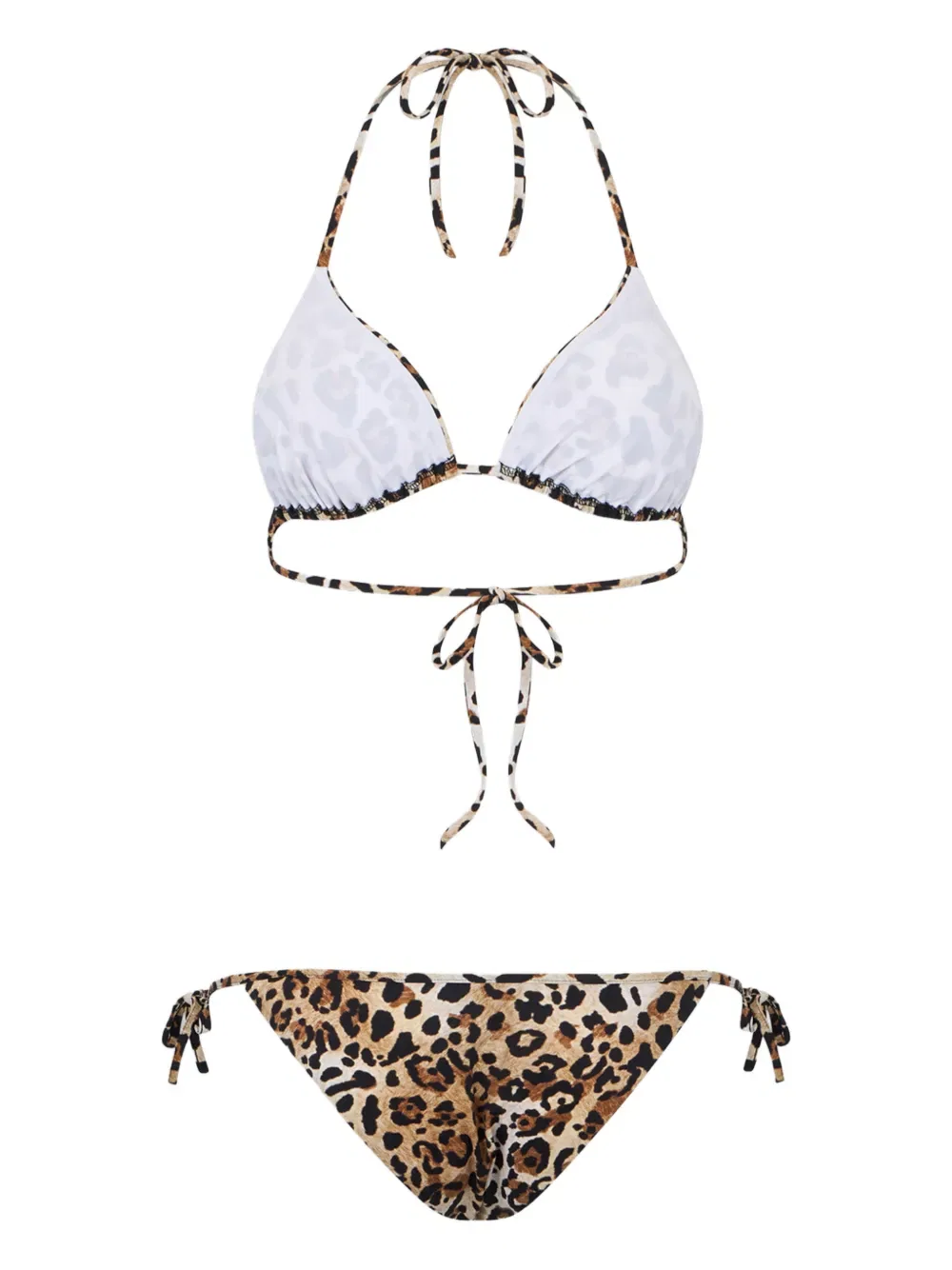 Комплект из двух бикини Wild2 с завязками Dsquared2, коричневый — фото 2