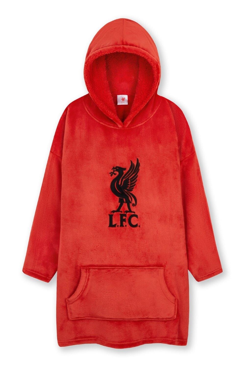 

Объемное пончо с капюшоном Liverpool FC, красный
