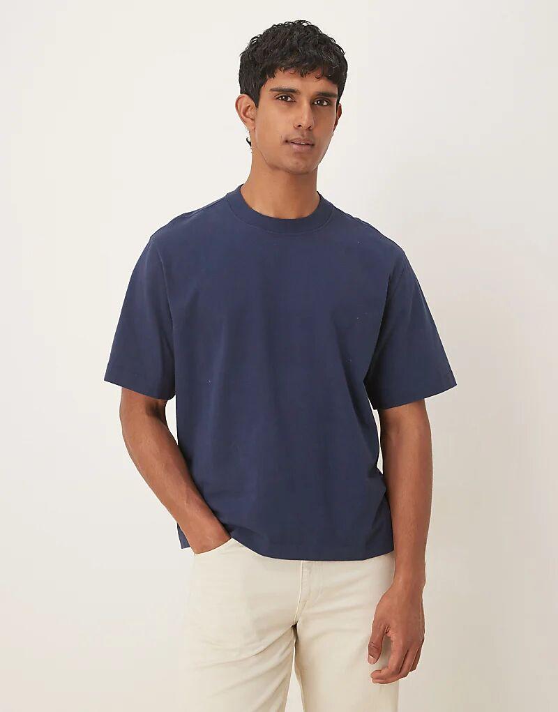 

Футболка Abercrombie & Fitch премиум-класса с короткими рукавами, темно-синего цвета