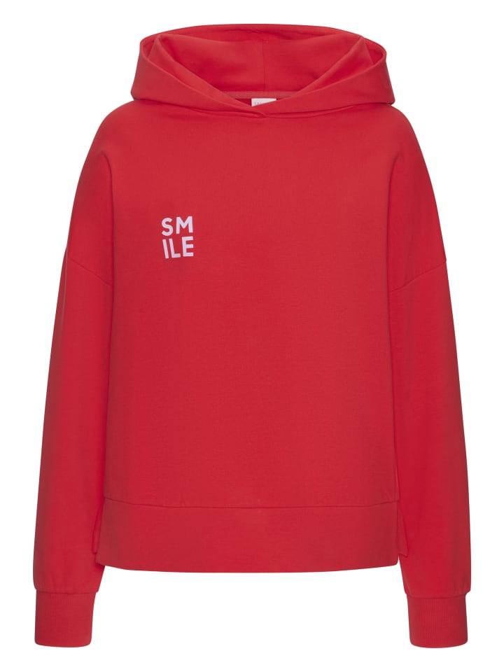 

Толстовка с капюшоном красного и сиреневого цветов LASCANA