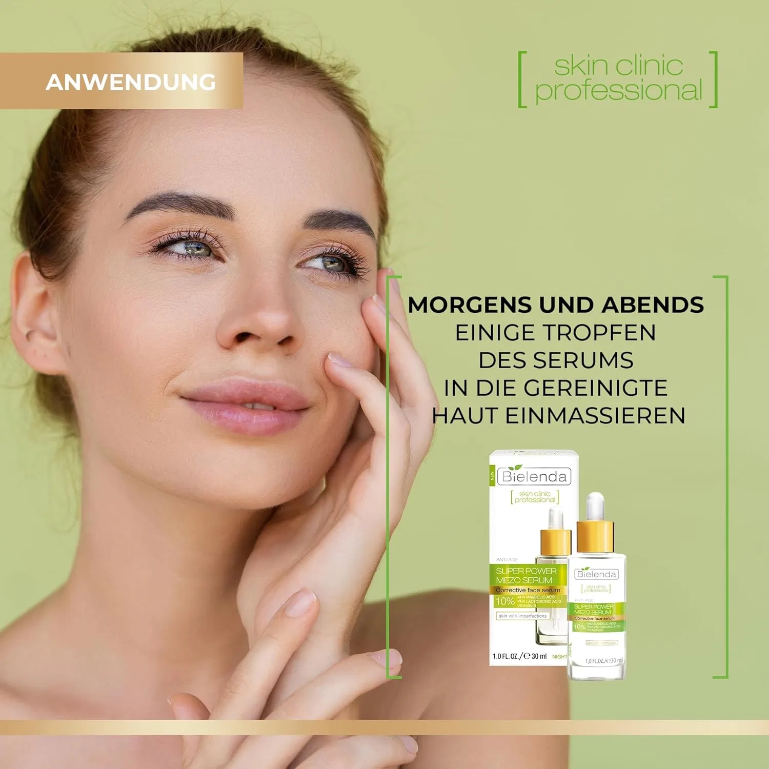 Сыворотка Bielenda — Корректирующая антивозрастная SKIN CLINIC PROFESSIONAL SUPER MEZO — фото 4