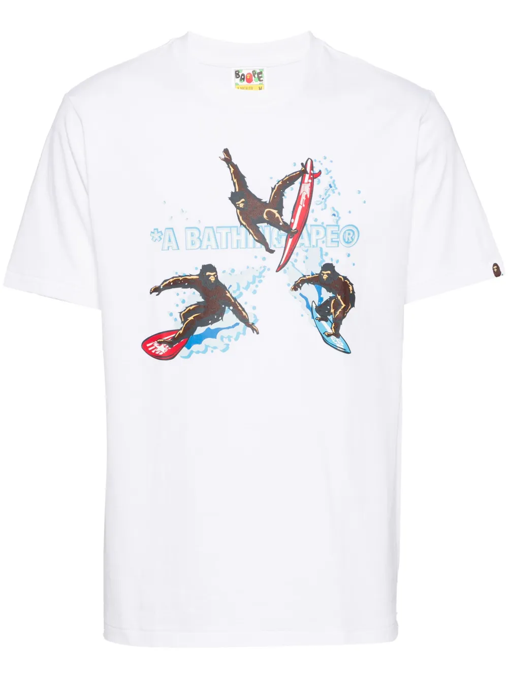 

Футболка с принтом A BATHING APE, белый