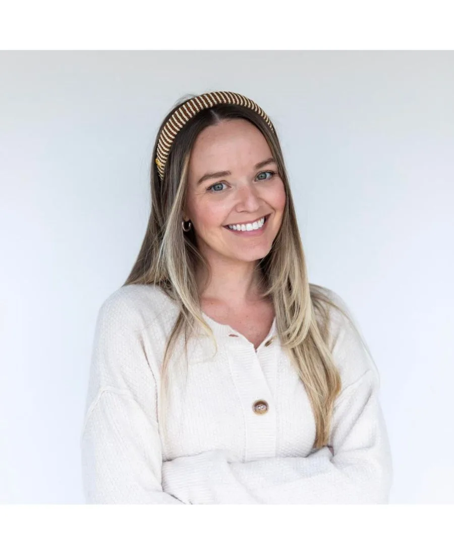 Headbands of Hope Классическая женская мягкая повязка на голову из веревки - золотисто-бежевый — фото 3