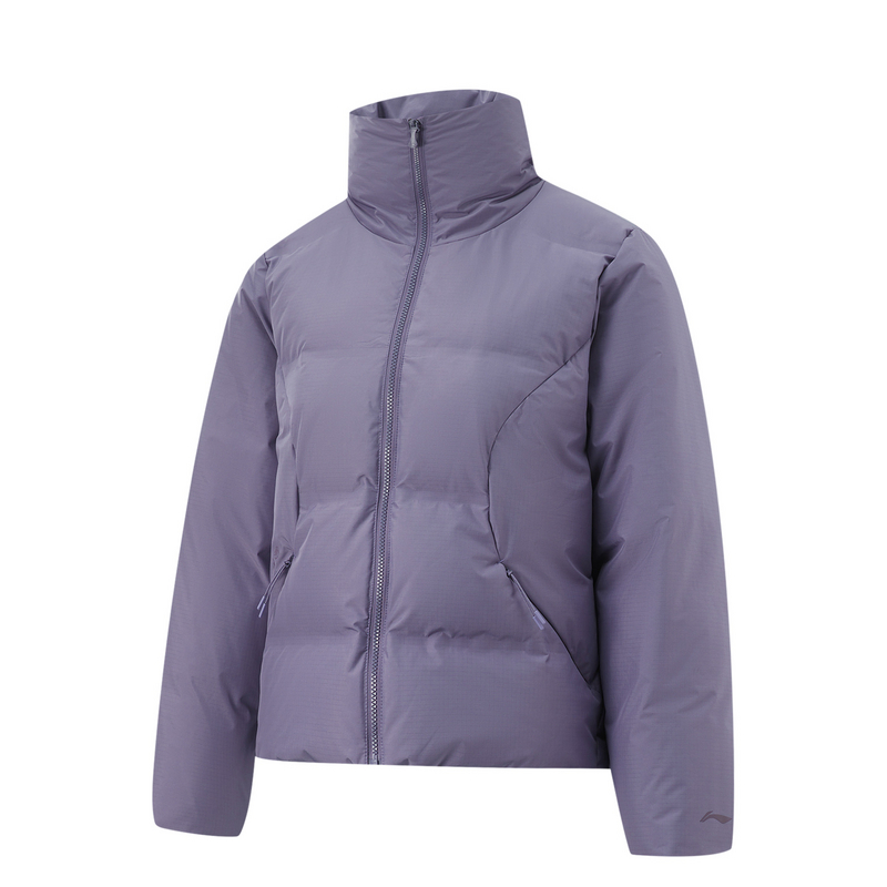 

Укороченный пуховик LiNing Outdoor Collection CF Tracing для женщин, цвет «сорока», серый, фиолетовый
