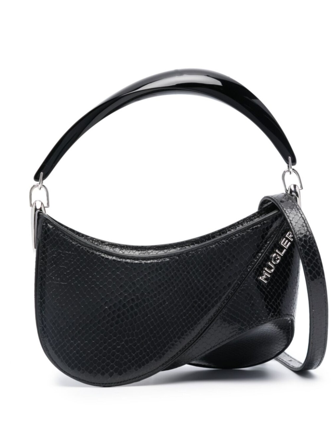 

Mugler сумка на плечо с логотипом, черный