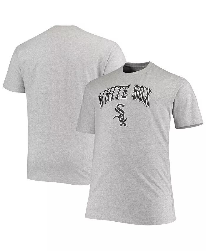 

Мужская серая футболка Chicago White Sox с меланжевым оттенком Big and Tall Secondary Футболка Fanatics