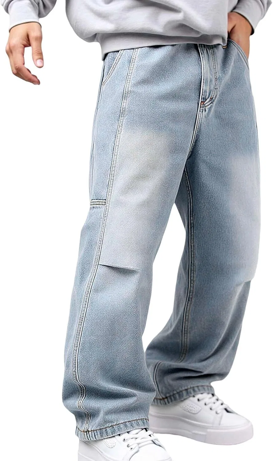 Джинсы мешковатые Y2K, Light Blue — фото 4