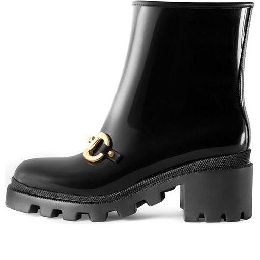 Кроссовки horsebit ankle boot 'black' Gucci, черный