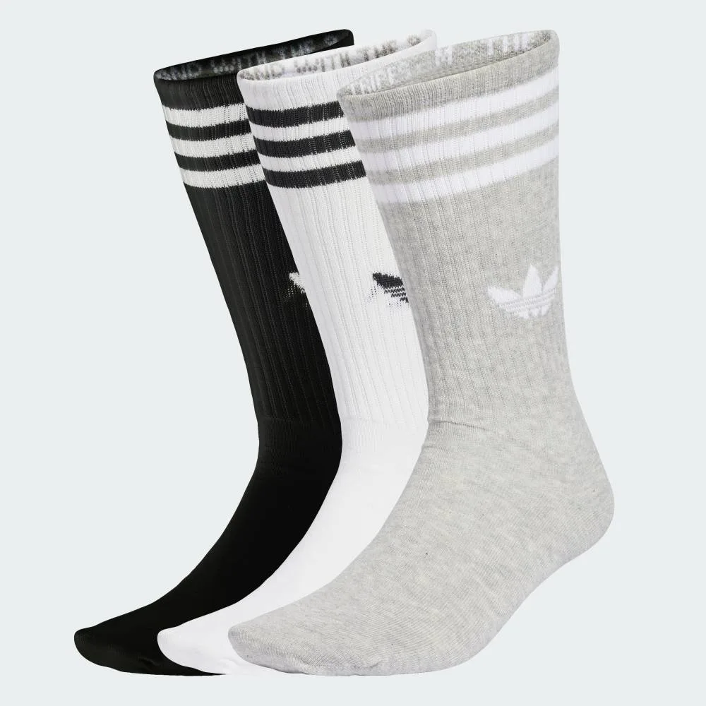 Высокие носки с тремя полосками, комплект из 3 пар. Adidas, white — фото 2