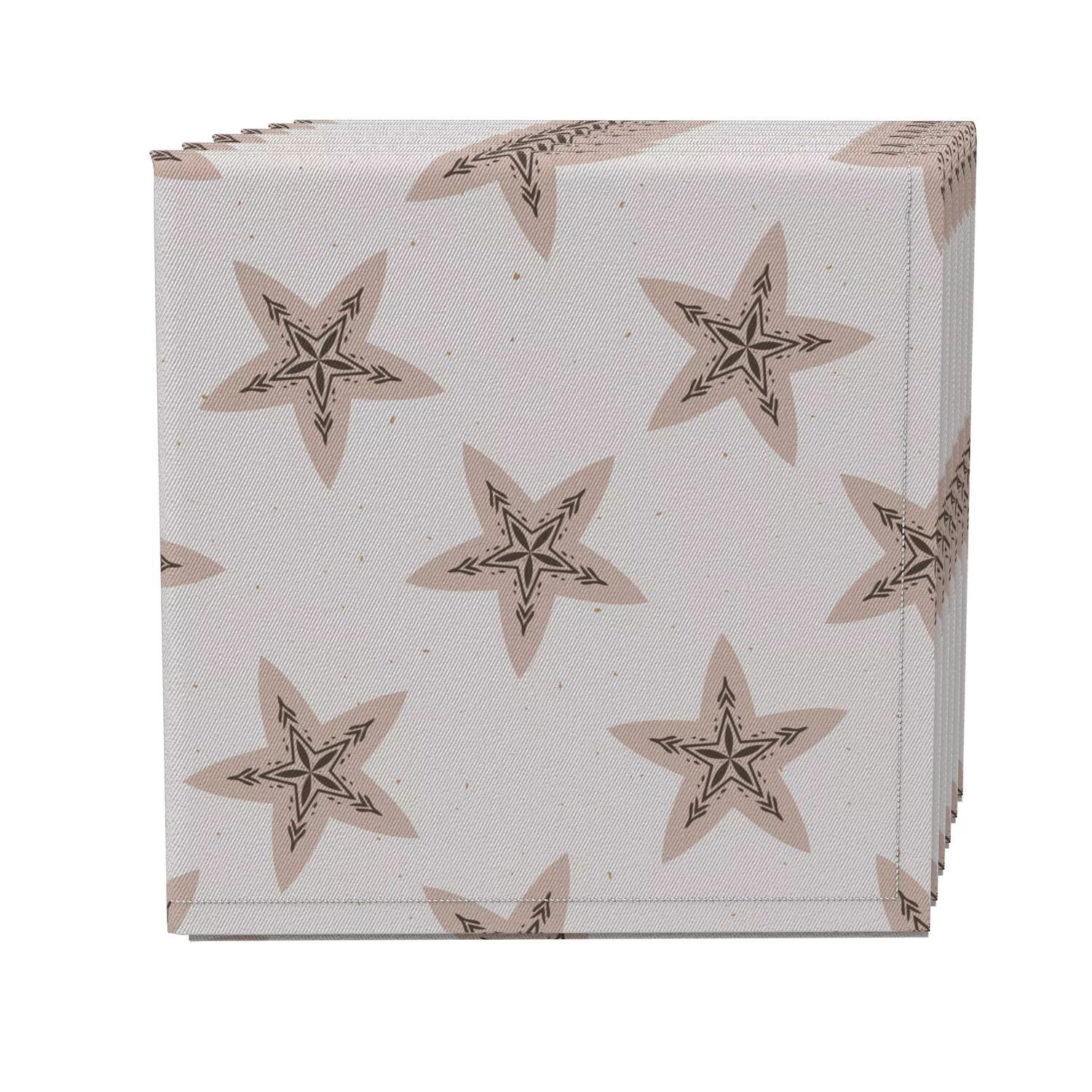 

Набор салфеток из 4 шт., 100 % хлопок, 20x20 дюймов, Rustic Stars