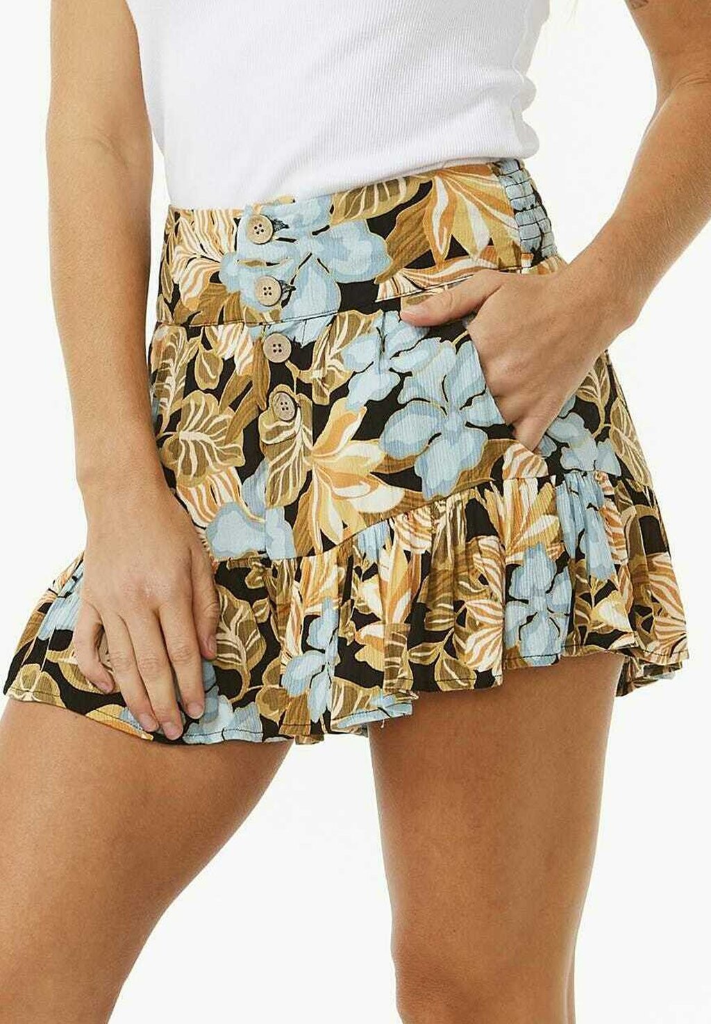 

Широкая юбка в сборку FOLLOW THE SUN WALK Rip Curl, черный