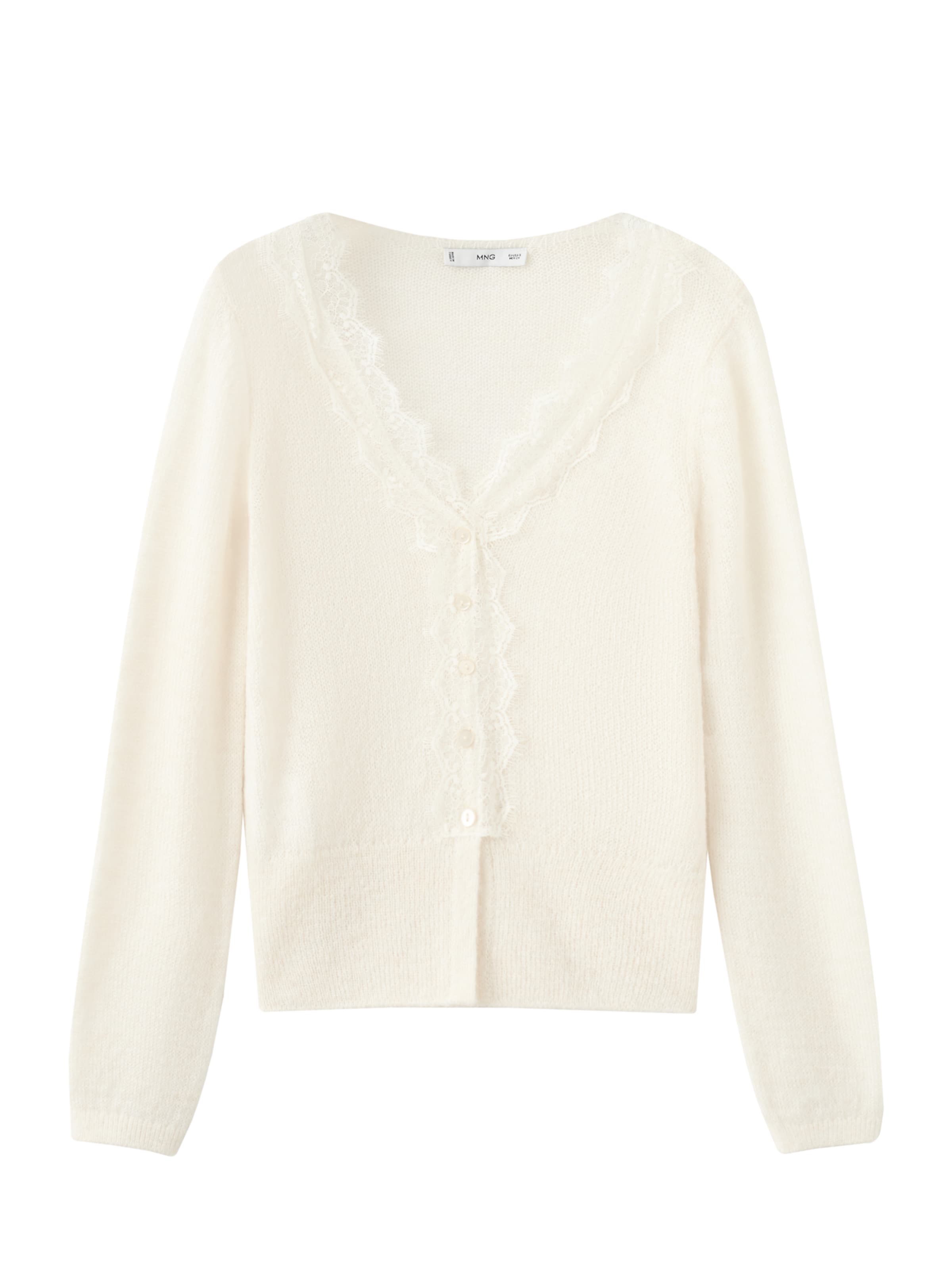 

MANGO Кардиган 'ENCARNA' вязаный в цвете экрю