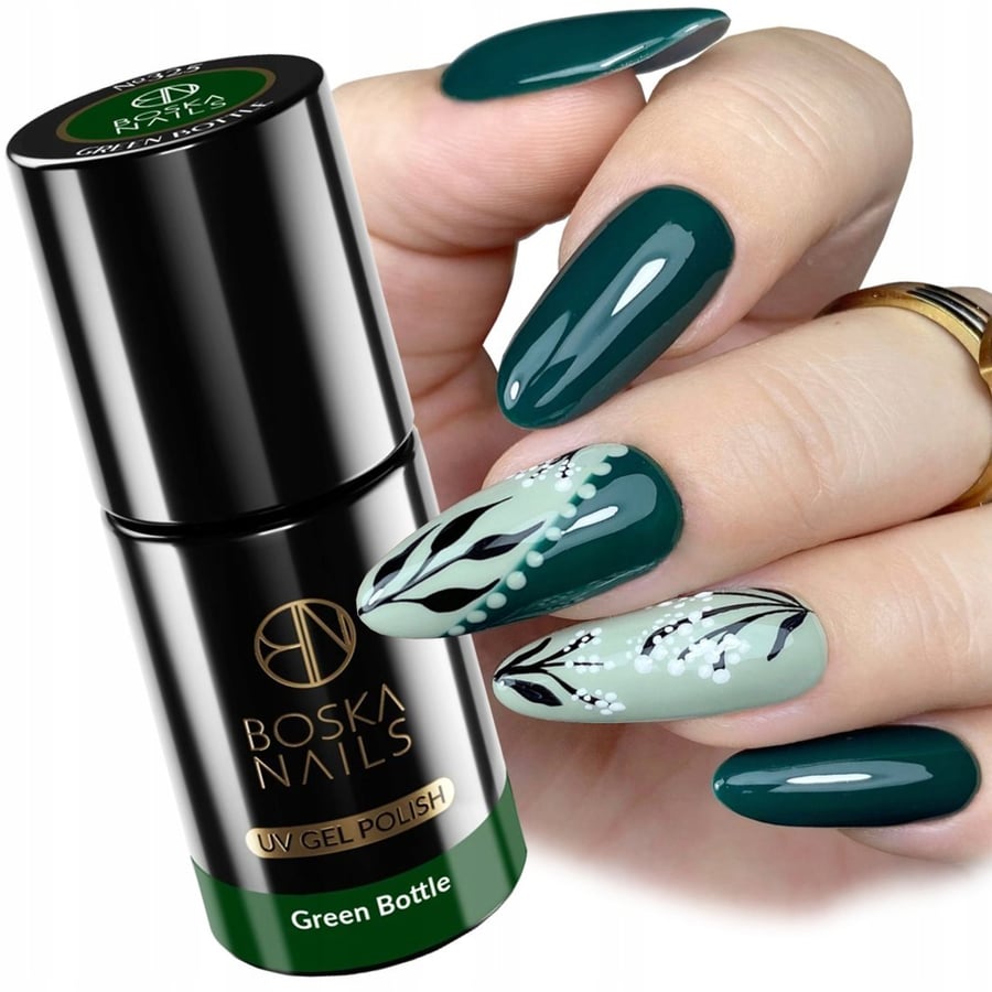 

Boska Nails 325 Green Bottle Hybrid Varnish Uv/led Bottle Green 6 мл